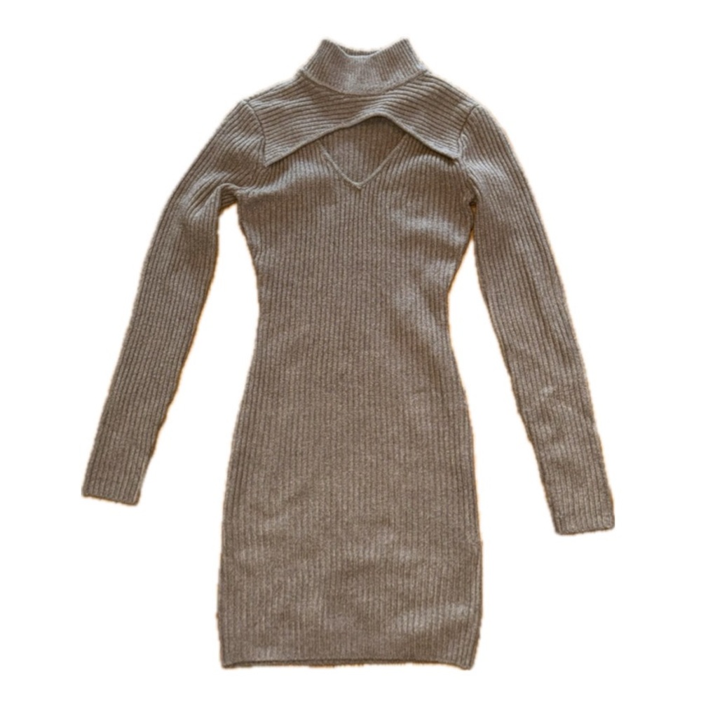 Tan Turtleneck Sweater Dress Olive and Oak
